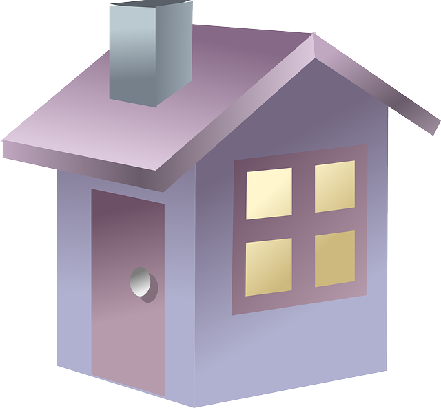 fialový domek